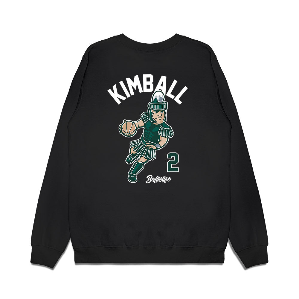 Michigan State - NCAA Women's Basketball : Abbey Kimball - Ball is Life Premium Crewneck Sweatshirt-1