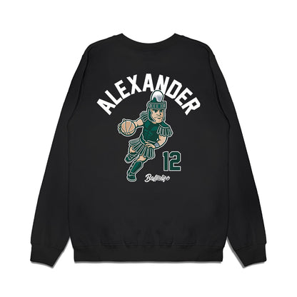 Michigan State - NCAA Women's Basketball : Isa Alexander - Ball is Life Premium Crewneck Sweatshirt-1