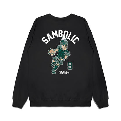Michigan State - NCAA Women's Basketball : Sara Sambolic - Ball is Life Premium Crewneck Sweatshirt-1