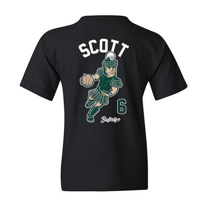 Michigan State - NCAA Men's Basketball : Jordan Scott - Ball is Life Youth T-Shirt-1