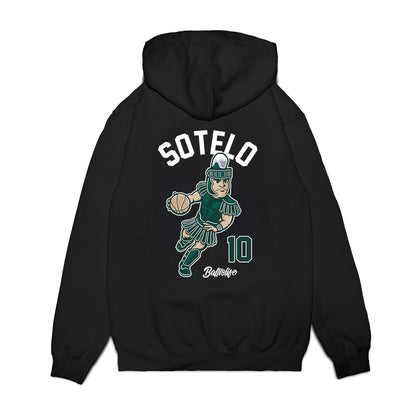 Michigan State - NCAA Women's Basketball : Ines Sotelo - Ball is Life Premium Hooded Sweatshirt-1