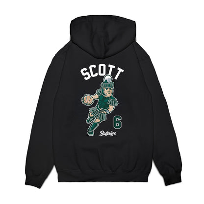 Michigan State - NCAA Men's Basketball : Jordan Scott - Ball is Life Premium Hooded Sweatshirt-1