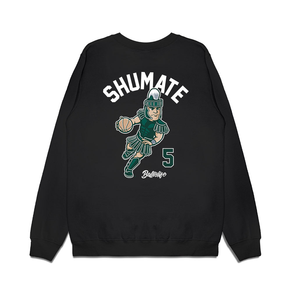 Michigan State - NCAA Women's Basketball : Emma Shumate - Ball is Life Premium Crewneck Sweatshirt-1