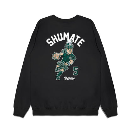Michigan State - NCAA Women's Basketball : Emma Shumate - Ball is Life Premium Crewneck Sweatshirt-1