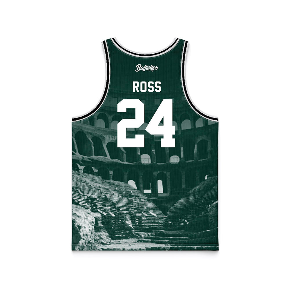 Michigan State - NCAA Women's Basketball : Lauren Ross - Ball is Life Basketball Jersey-1