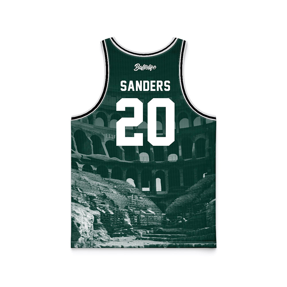 Michigan State - NCAA Men's Basketball : Nick Sanders - Ball is Life Basketball Jersey-1