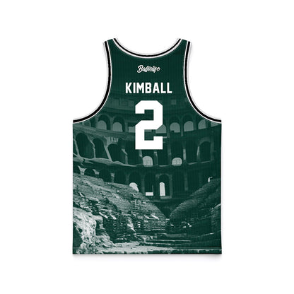 Michigan State - NCAA Women's Basketball : Abbey Kimball - Ball is Life Basketball Jersey-1