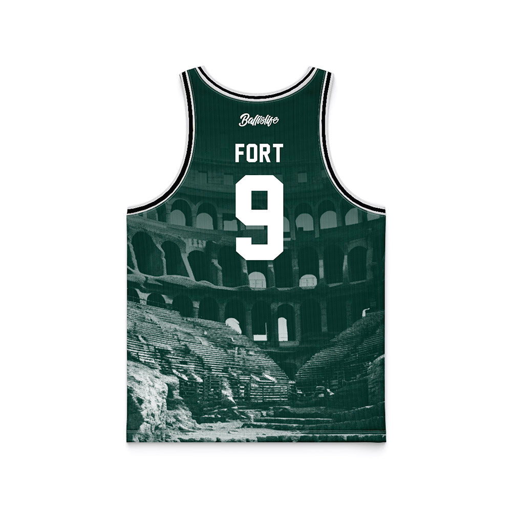 Michigan State - NCAA Men's Basketball : Trey Fort - Ball is Life Basketball Jersey-1