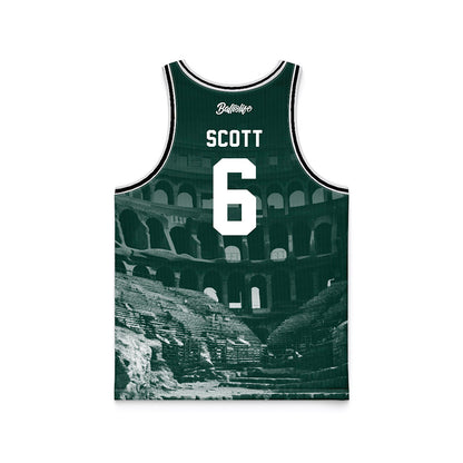 Michigan State - NCAA Men's Basketball : Jordan Scott - Ball is Life Basketball Jersey-1