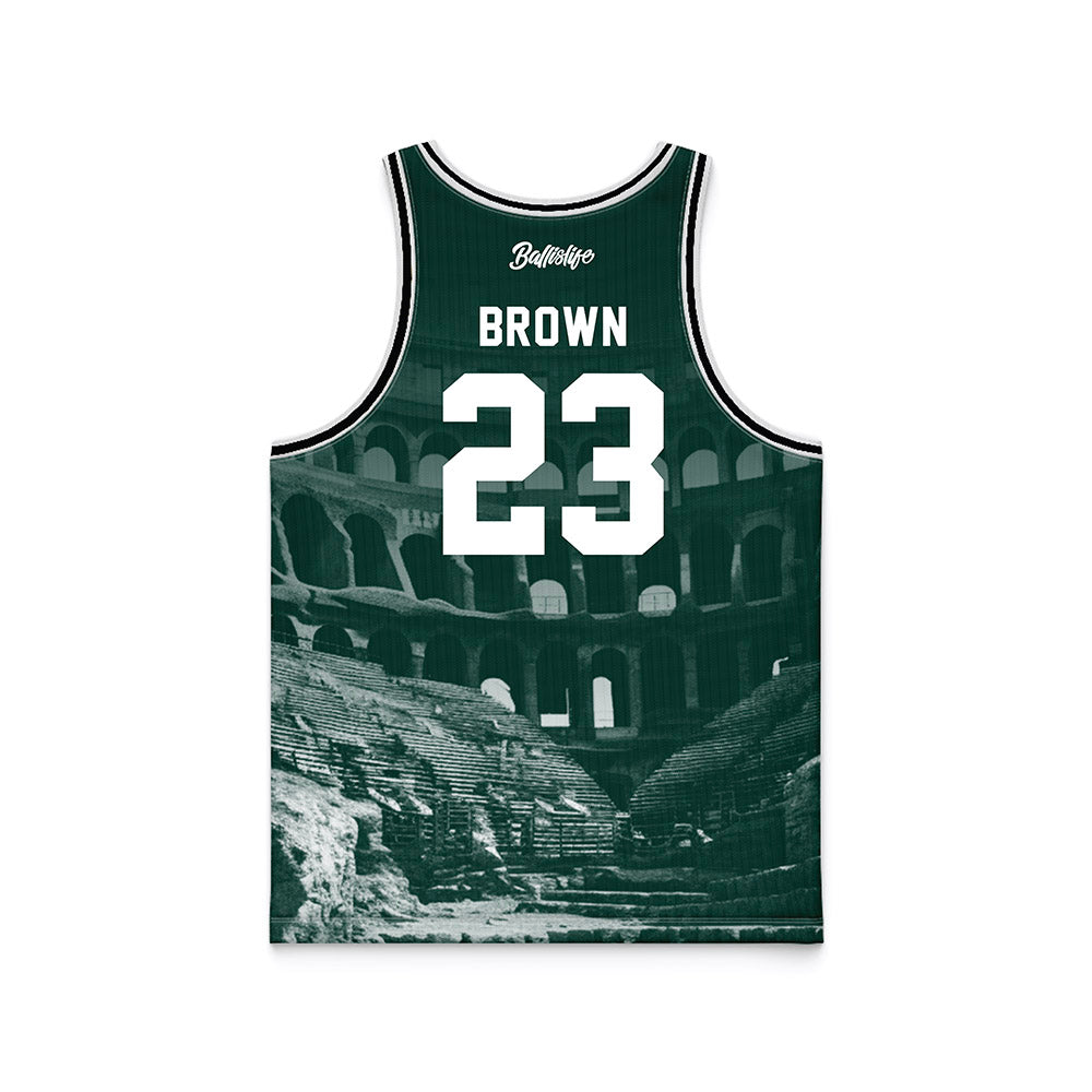 Michigan State - NCAA Women's Basketball : Jalyn Brown - Ball is Life Basketball Jersey-1