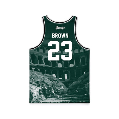 Michigan State - NCAA Women's Basketball : Jalyn Brown - Ball is Life Basketball Jersey-1