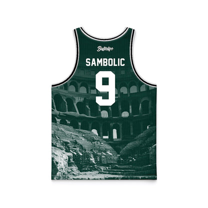 Michigan State - NCAA Women's Basketball : Sara Sambolic - Ball is Life Basketball Jersey-1