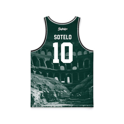 Michigan State - NCAA Women's Basketball : Ines Sotelo - Ball is Life Basketball Jersey-1