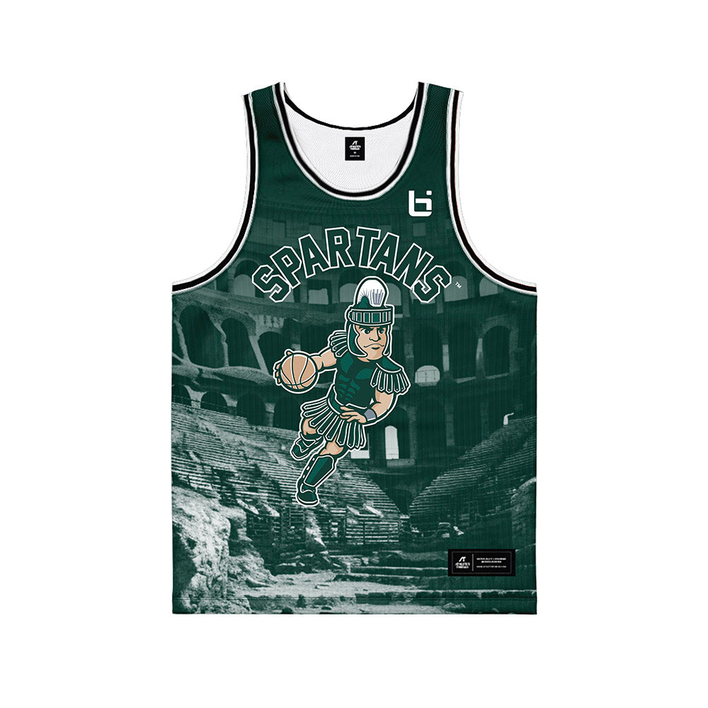 Michigan State - NCAA Women's Basketball : Jordan Ode - Ball is Life Basketball Jersey-0