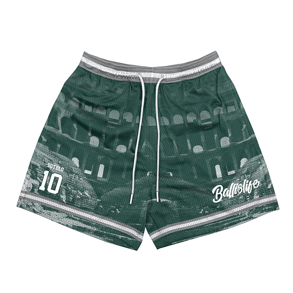 Michigan State - NCAA Women's Basketball : Ines Sotelo - Ball is Life Shorts-0