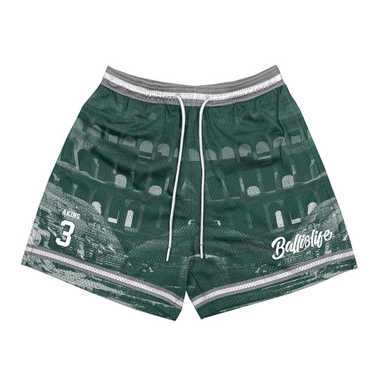 Michigan State - NCAA Men's Basketball : Jaden Akins - Ball is Life Shorts-0
