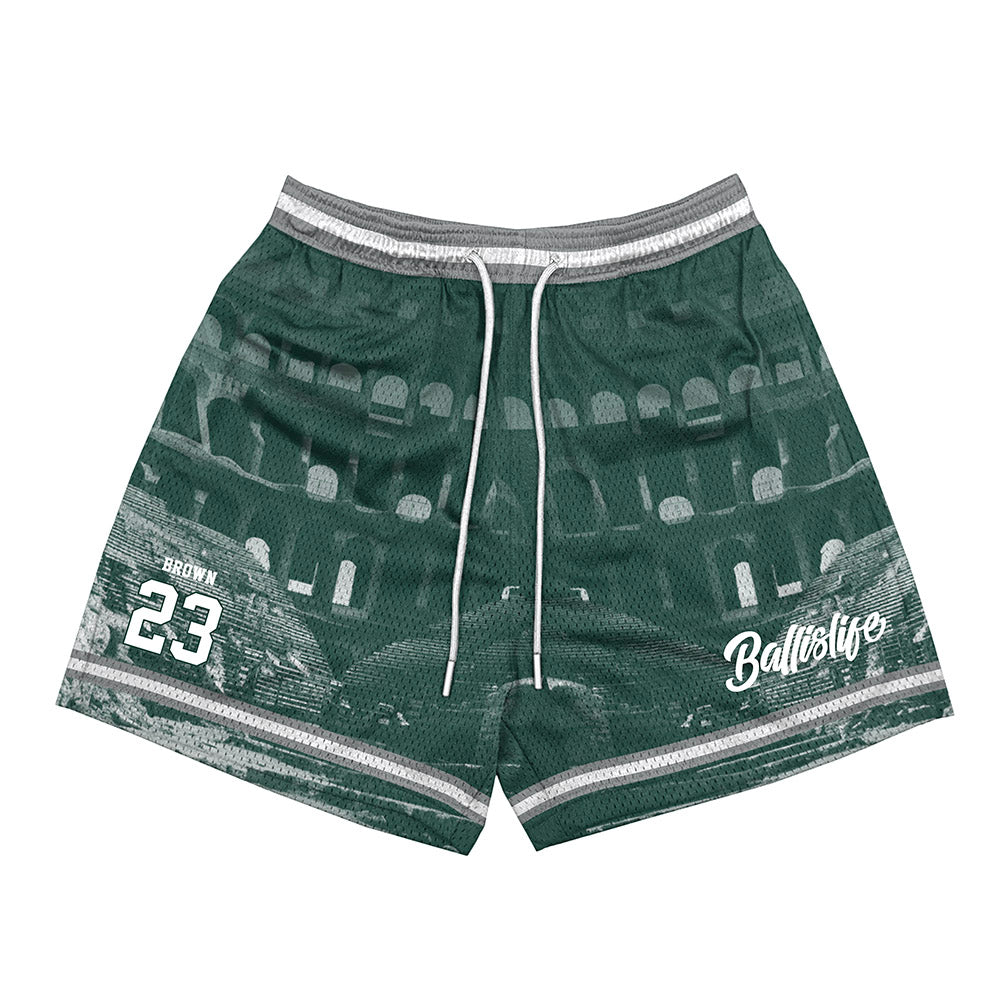 Michigan State - NCAA Women's Basketball : Jalyn Brown - Ball is Life Shorts-0