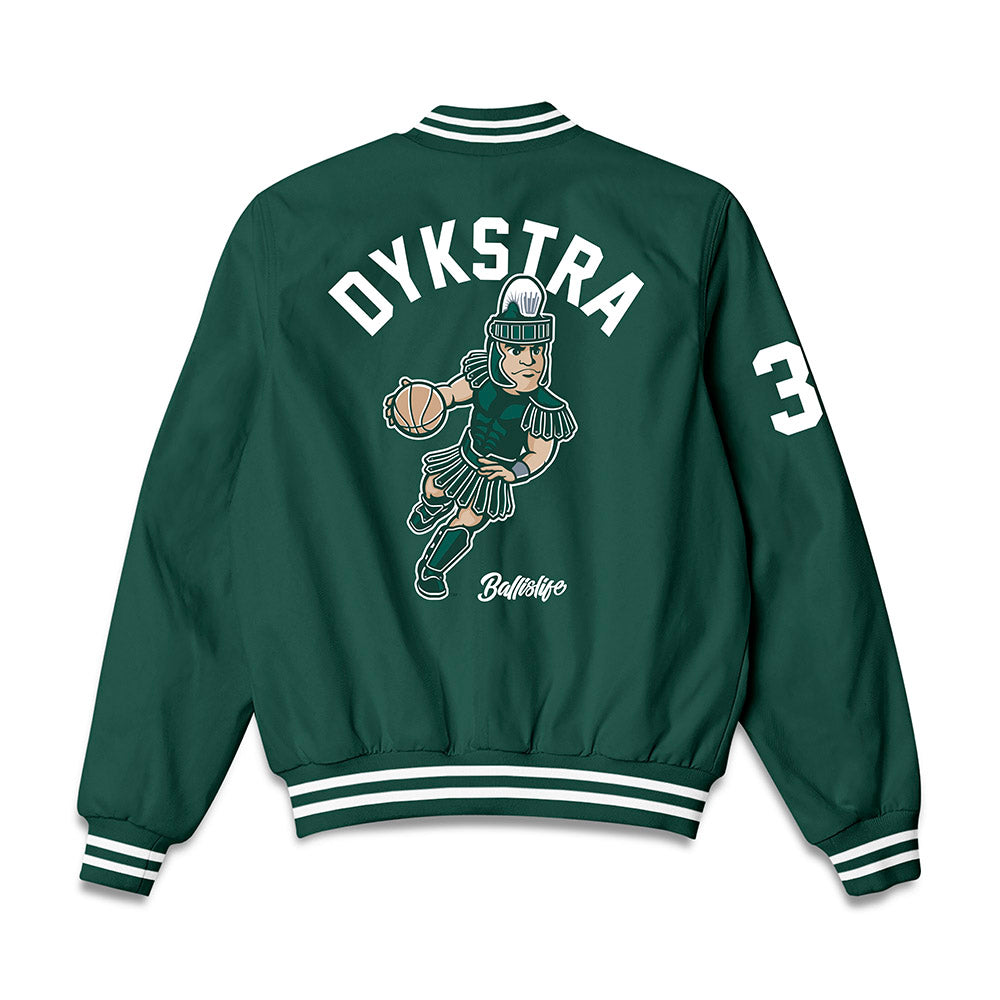 Michigan State - NCAA Women's Basketball : Marah Dykstra - Ball is Life Bomber Jacket-1