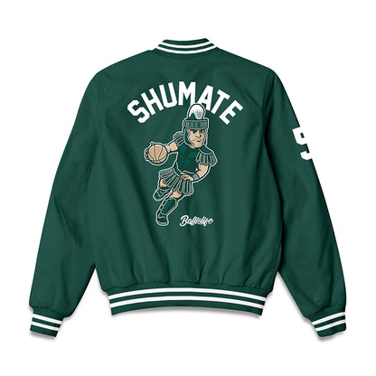 Michigan State - NCAA Women's Basketball : Emma Shumate - Ball is Life Bomber Jacket-1