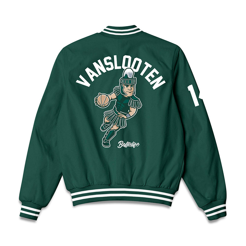 Michigan State - NCAA Women's Basketball : Grace VanSlooten - Ball is Life Bomber Jacket-1