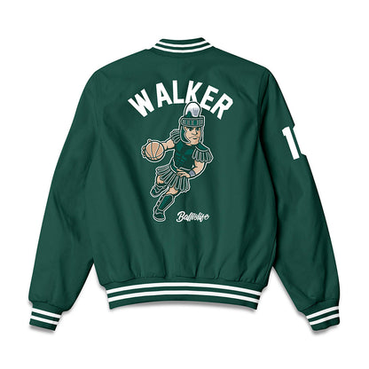 Michigan State - NCAA Women's Basketball : Lauren Walker - Ball is Life Bomber Jacket-1