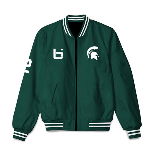 Michigan State - NCAA Men's Basketball : Kur Teng - Ball is Life Bomber Jacket-0
