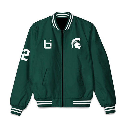 Michigan State - NCAA Women's Basketball : Marah Dykstra - Ball is Life Bomber Jacket-0
