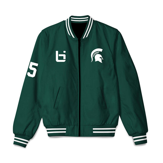 Michigan State - NCAA Men's Basketball : Jesse McCulloch - Ball is Life Bomber Jacket-0