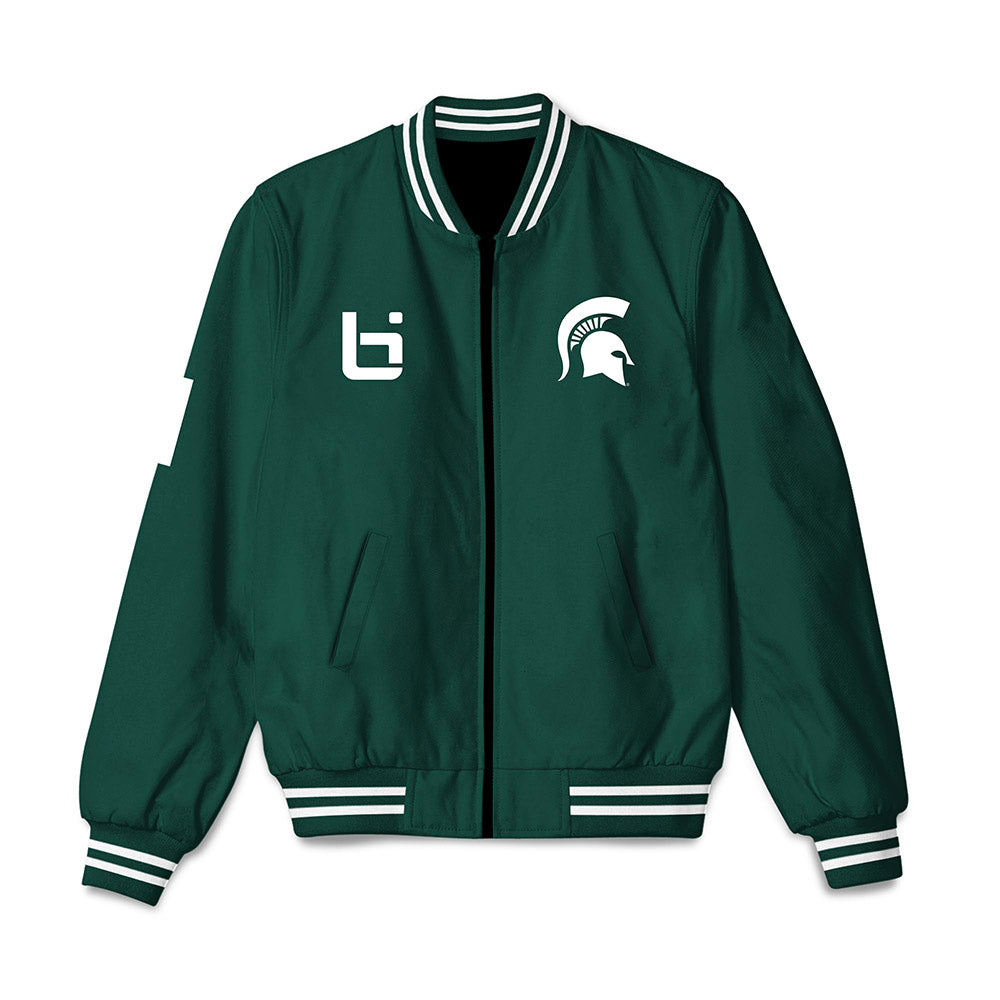 Michigan State - NCAA Men's Basketball : Jeremy Fears - Ball is Life Bomber Jacket-0