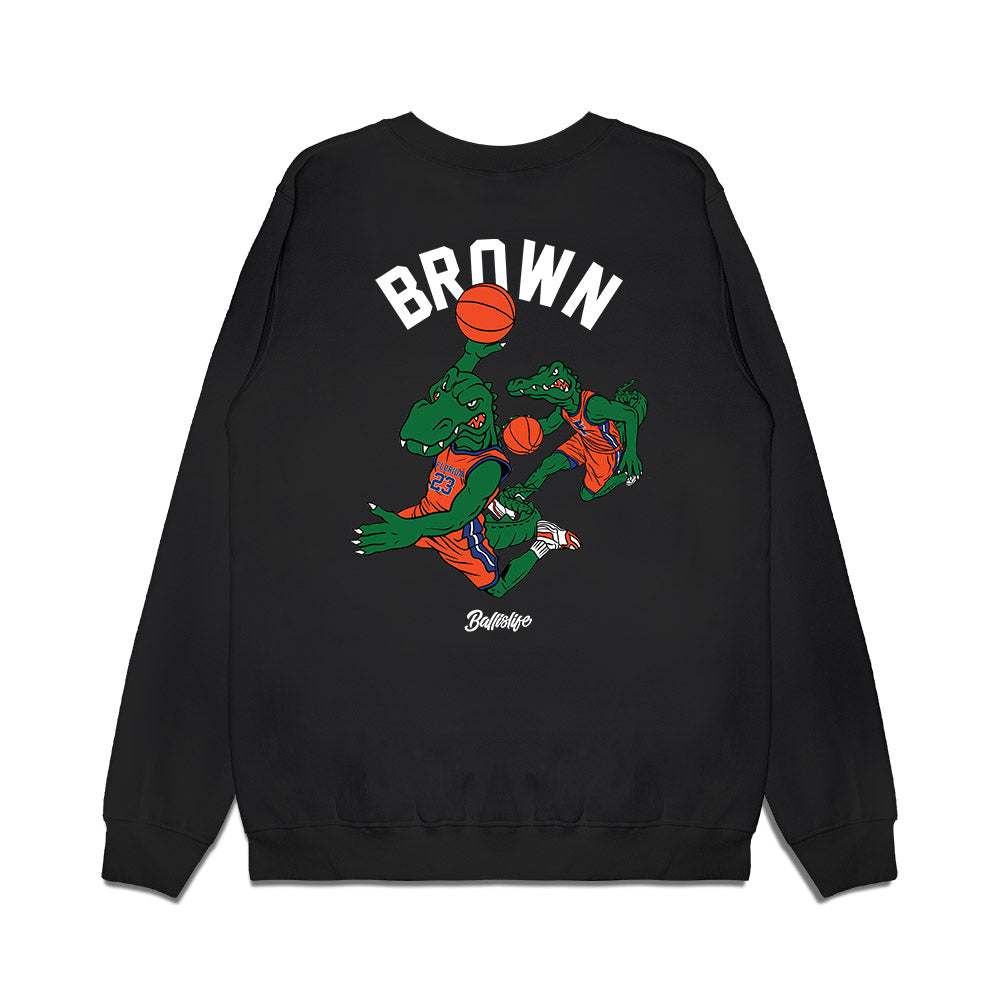 Florida - NCAA Men's Basketball : AJ Brown - Ball is Life Premium Crewneck Sweatshirt-1