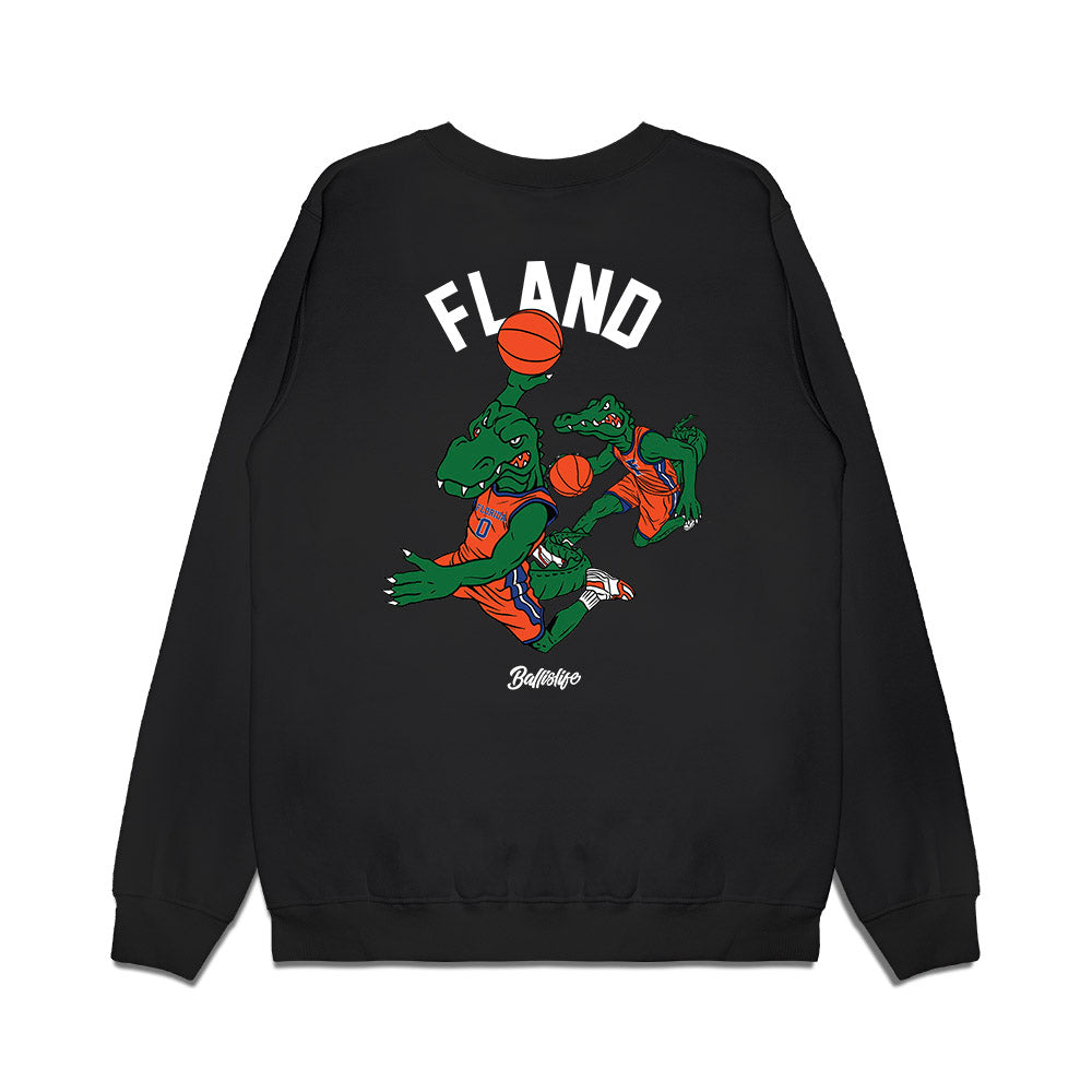 Florida - NCAA Men's Basketball : Johnuel Fland - Ball is Life Premium Crewneck Sweatshirt-1