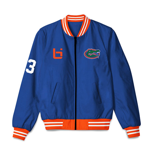 Florida - NCAA Men's Basketball : AJ Brown - Ball is Life Bomber Jacket-0