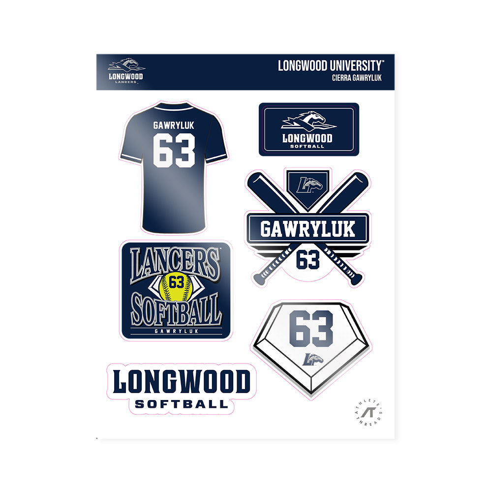Longwood - NCAA Softball : Cierra Gawryluk - Sticker Sheet-0