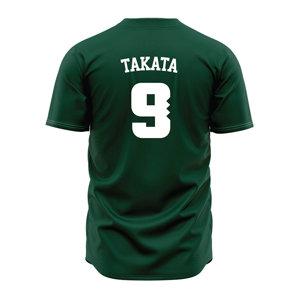 Hawaii - NCAA Baseball : Taylor Takata - Green Jersey-1