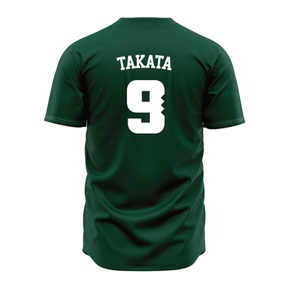 Hawaii - NCAA Baseball : Taylor Takata - Green Jersey-1