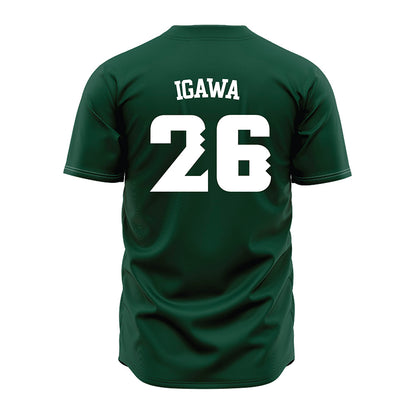Hawaii - NCAA Baseball : Jacob Igawa - Green Jersey-1