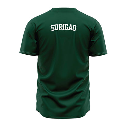 Hawaii - NCAA Baseball : Joshua Surigao - Green Jersey-1
