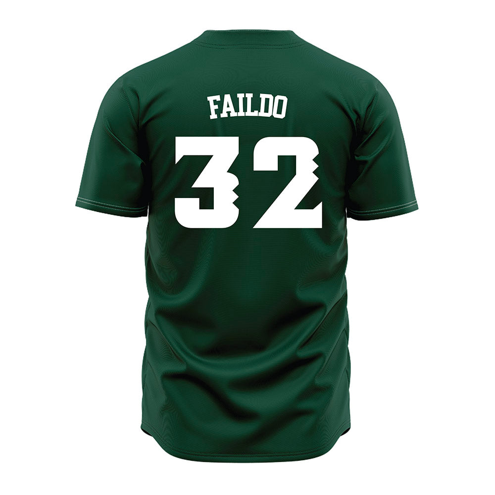 Hawaii - NCAA Baseball : Hunter Faildo - Green Jersey-1