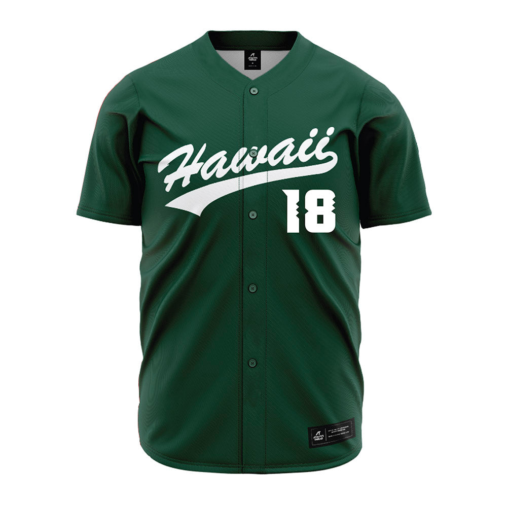 Hawaii - NCAA Baseball : Cooper Walls - Green Jersey-0