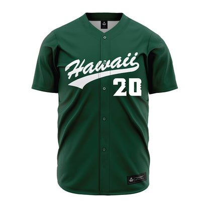 Hawaii - NCAA Baseball : Will Bowen - Green Jersey-0