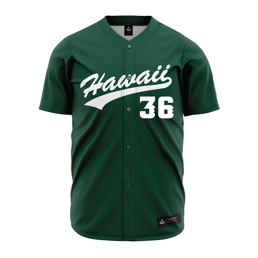 Hawaii - NCAA Baseball : Sebastian Gonzalez - Green Jersey-0