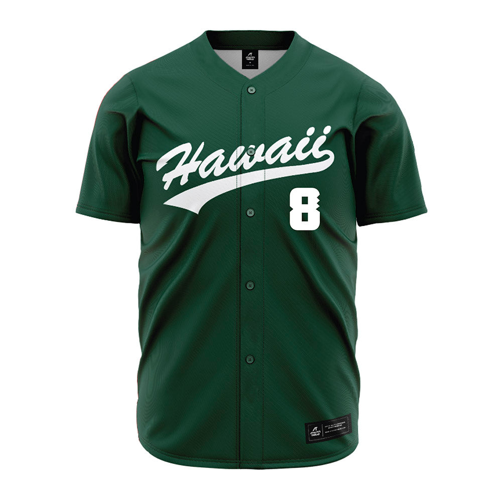 Hawaii - NCAA Baseball : Jarret Nielsen - Green Jersey-0