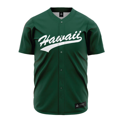Hawaii - NCAA Baseball : Max Jones - Green Jersey-0