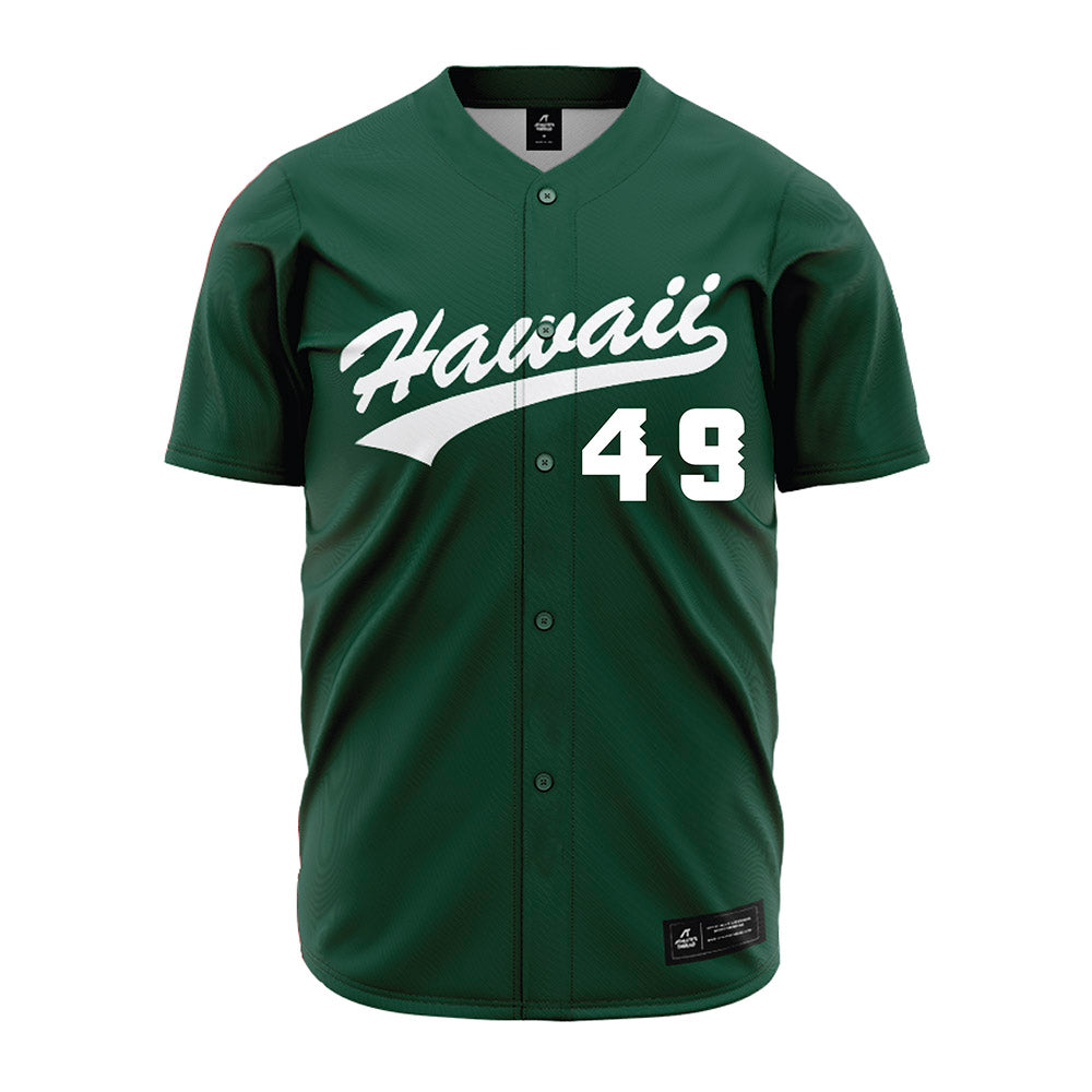 Hawaii - NCAA Baseball : Dylan Waite - Green Jersey-0