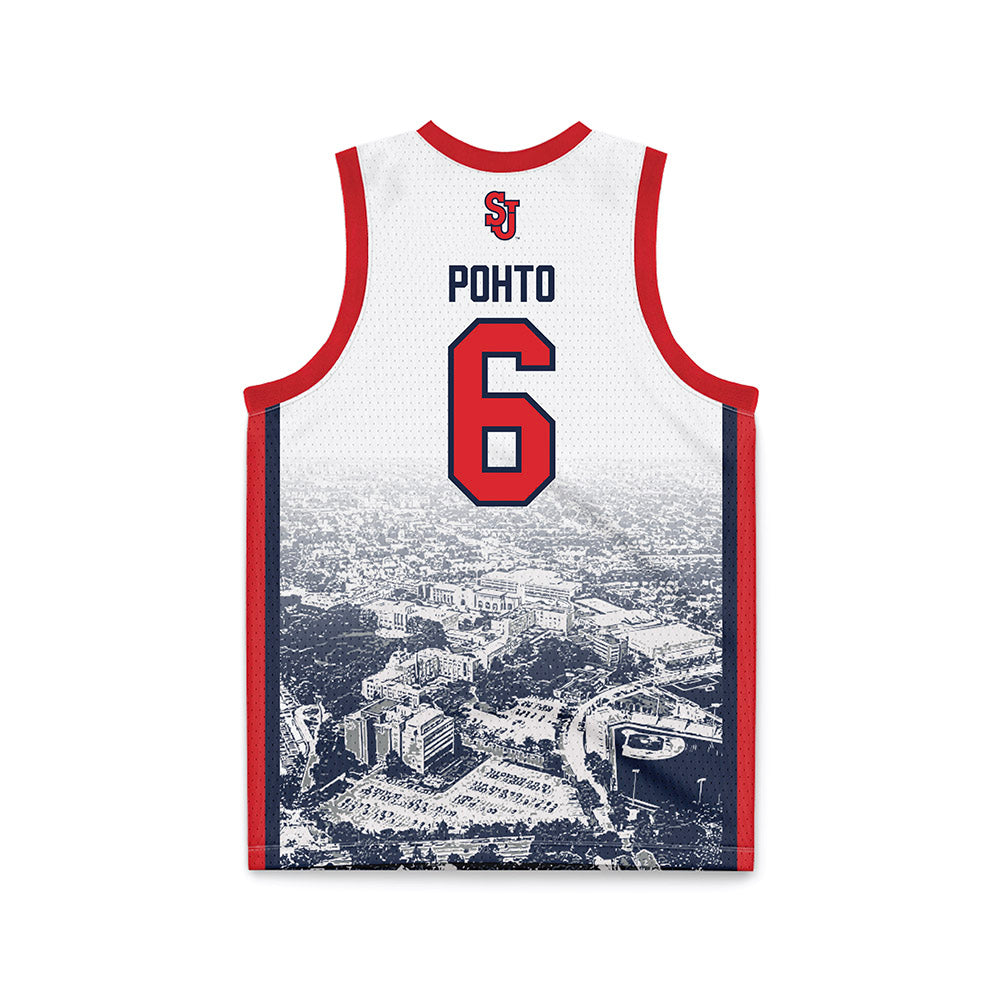 St. Johns - NCAA Men's Basketball : Casper Pohto - Basketball Jersey-1