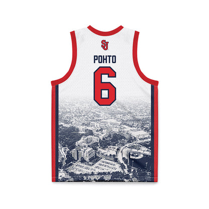 St. Johns - NCAA Men's Basketball : Casper Pohto - Basketball Jersey-1