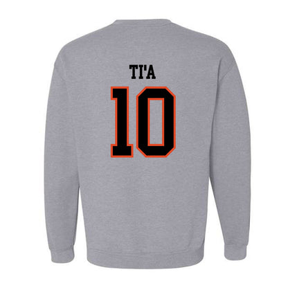 Oregon State - NCAA Football : Tristan Ti'a - Classic Shersey Crewneck Sweatshirt-2