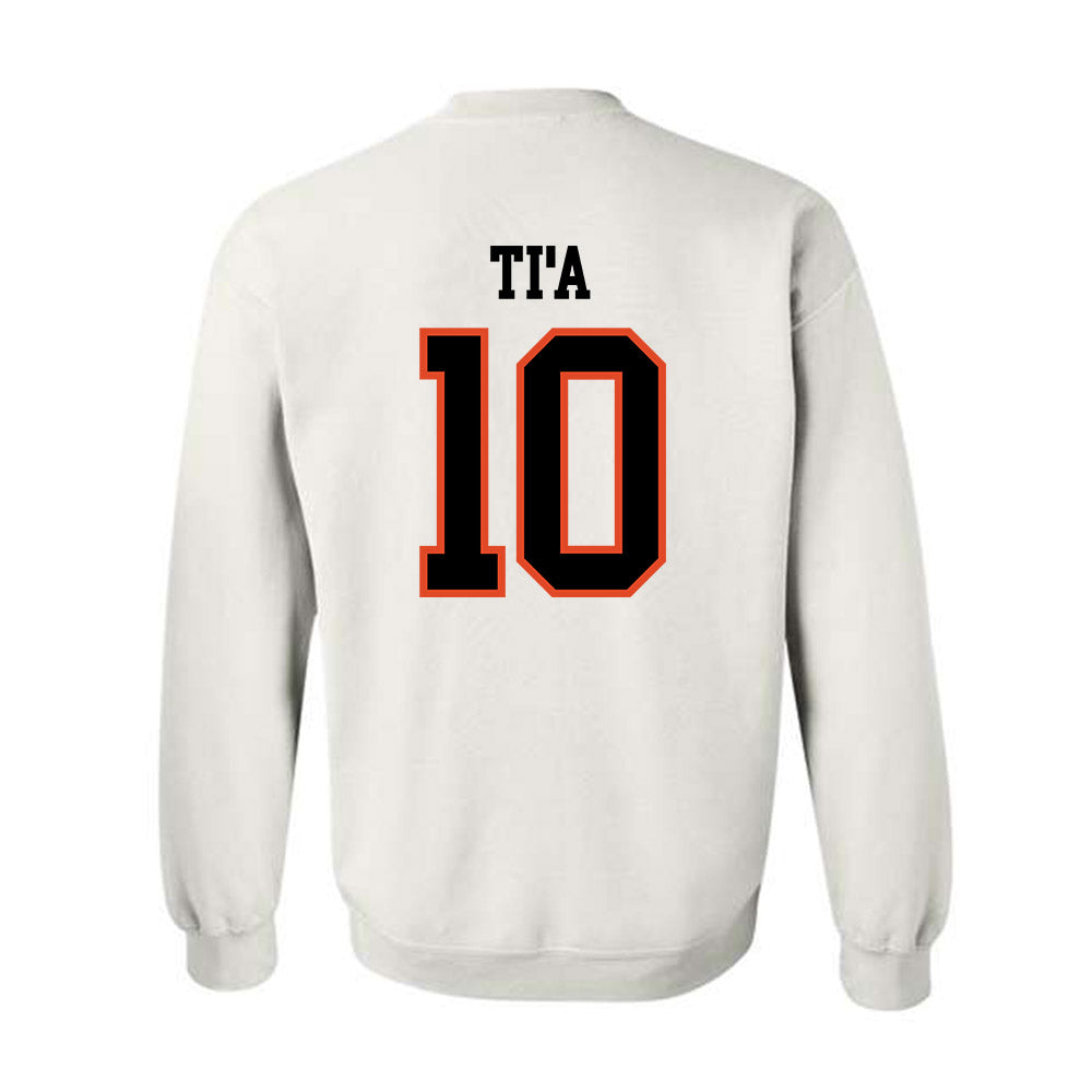 Oregon State - NCAA Football : Tristan Ti'a - Classic Shersey Crewneck Sweatshirt-1