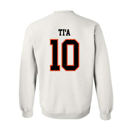 Oregon State - NCAA Football : Tristan Ti'a - Classic Shersey Crewneck Sweatshirt-1