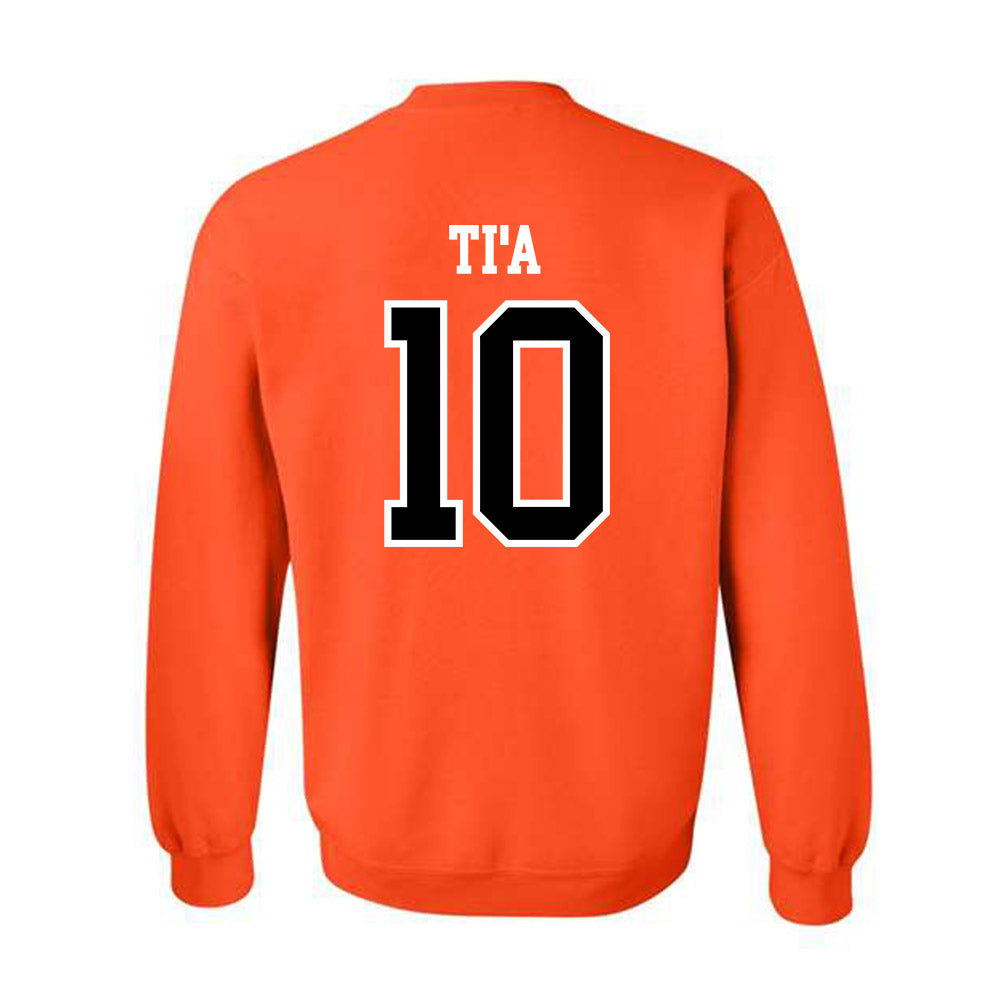 Oregon State - NCAA Football : Tristan Ti'a - Classic Shersey Crewneck Sweatshirt-1